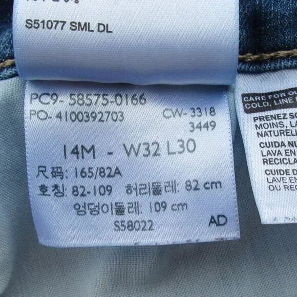 LEVI'S Jeans Size 14 Mid Rise Skinny Denim - Picture 10 of 11